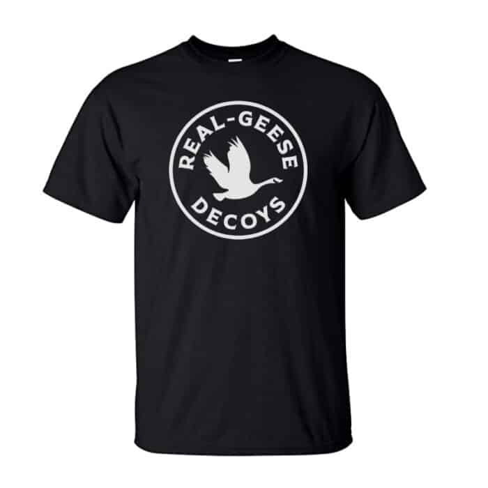 Real Geese Circle Logo Black T-Shirt